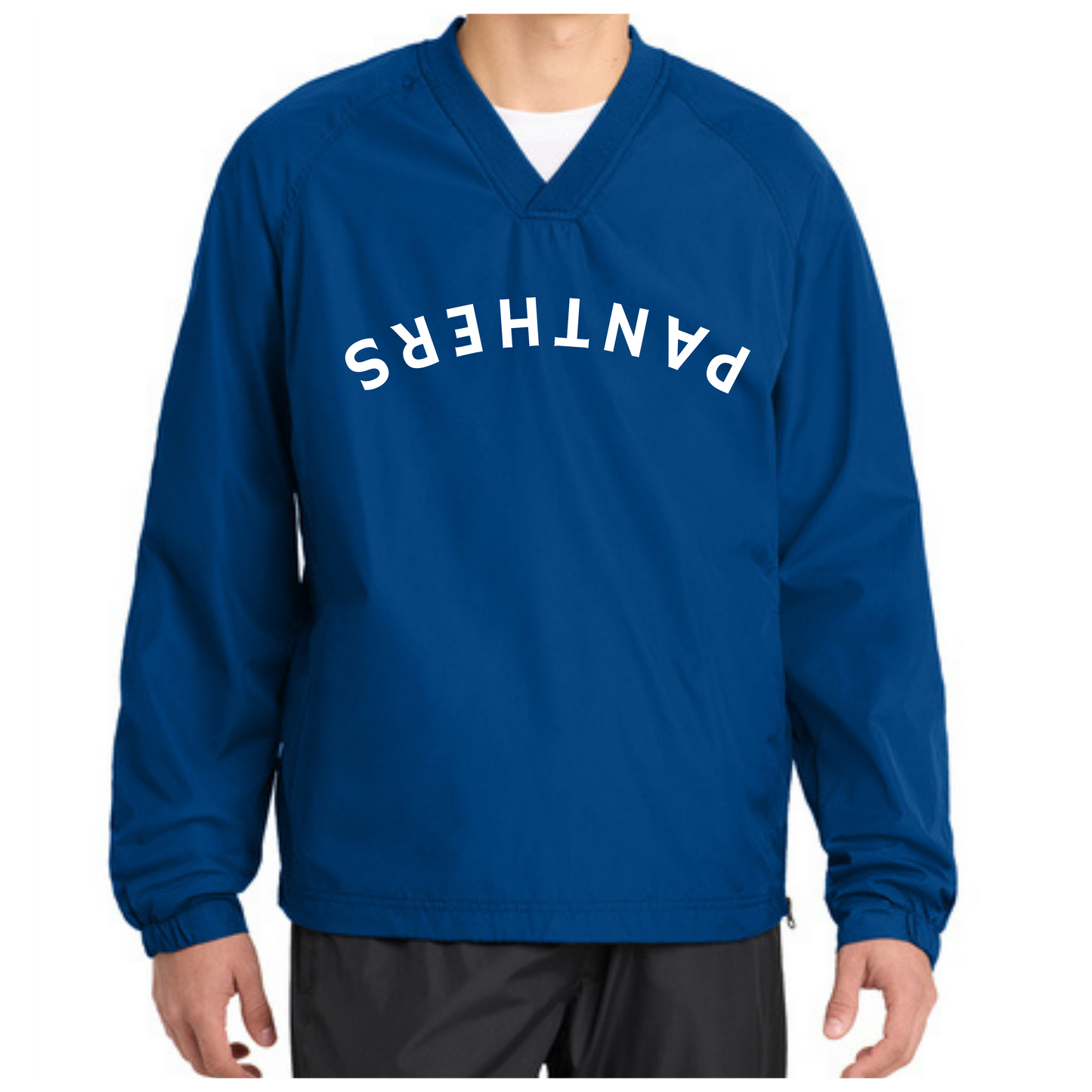 Royal V-Neck Raglan Wind Shirt Upsidedown Panther