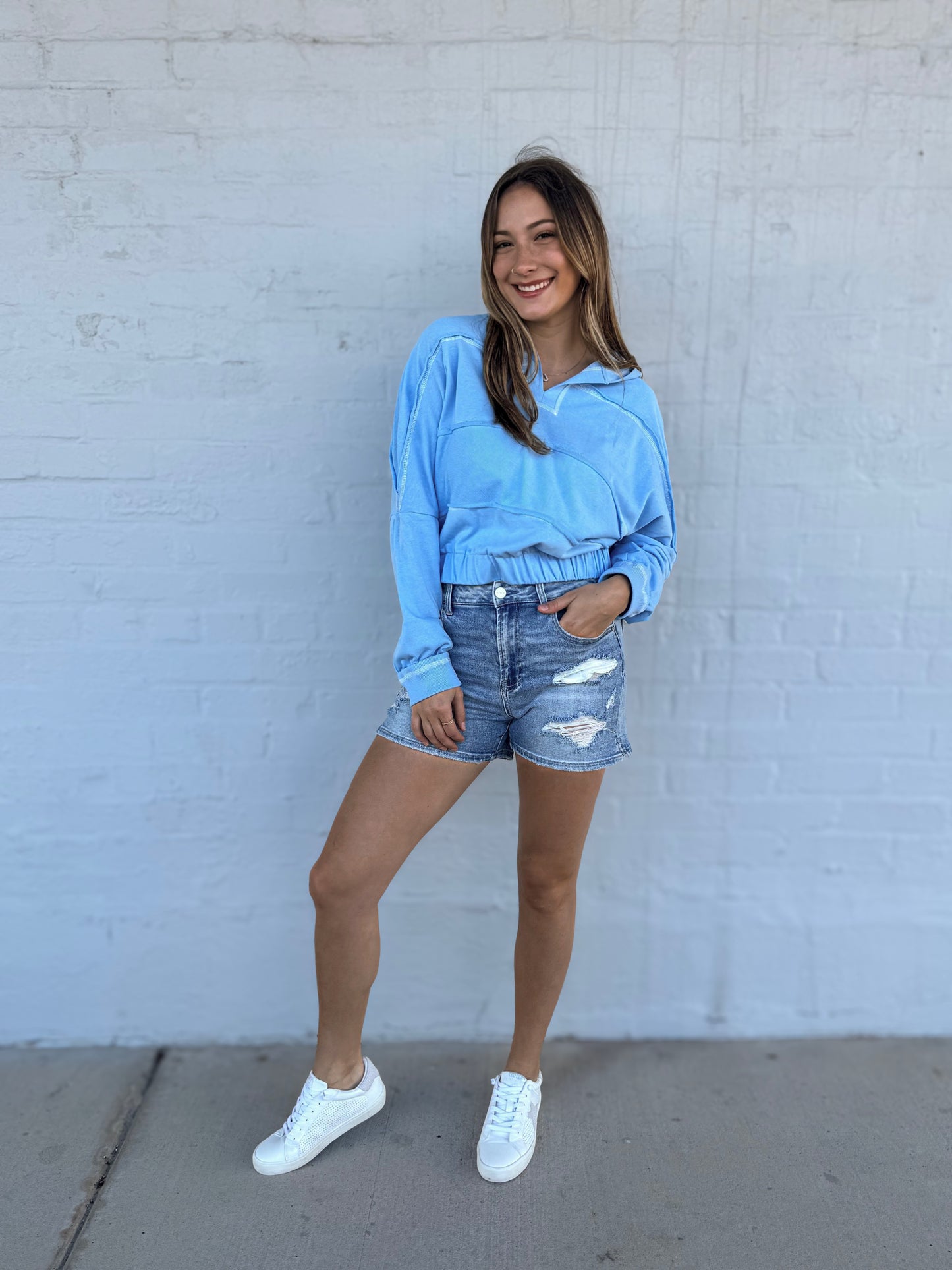 French Terry Cut Edge Sweatshirt