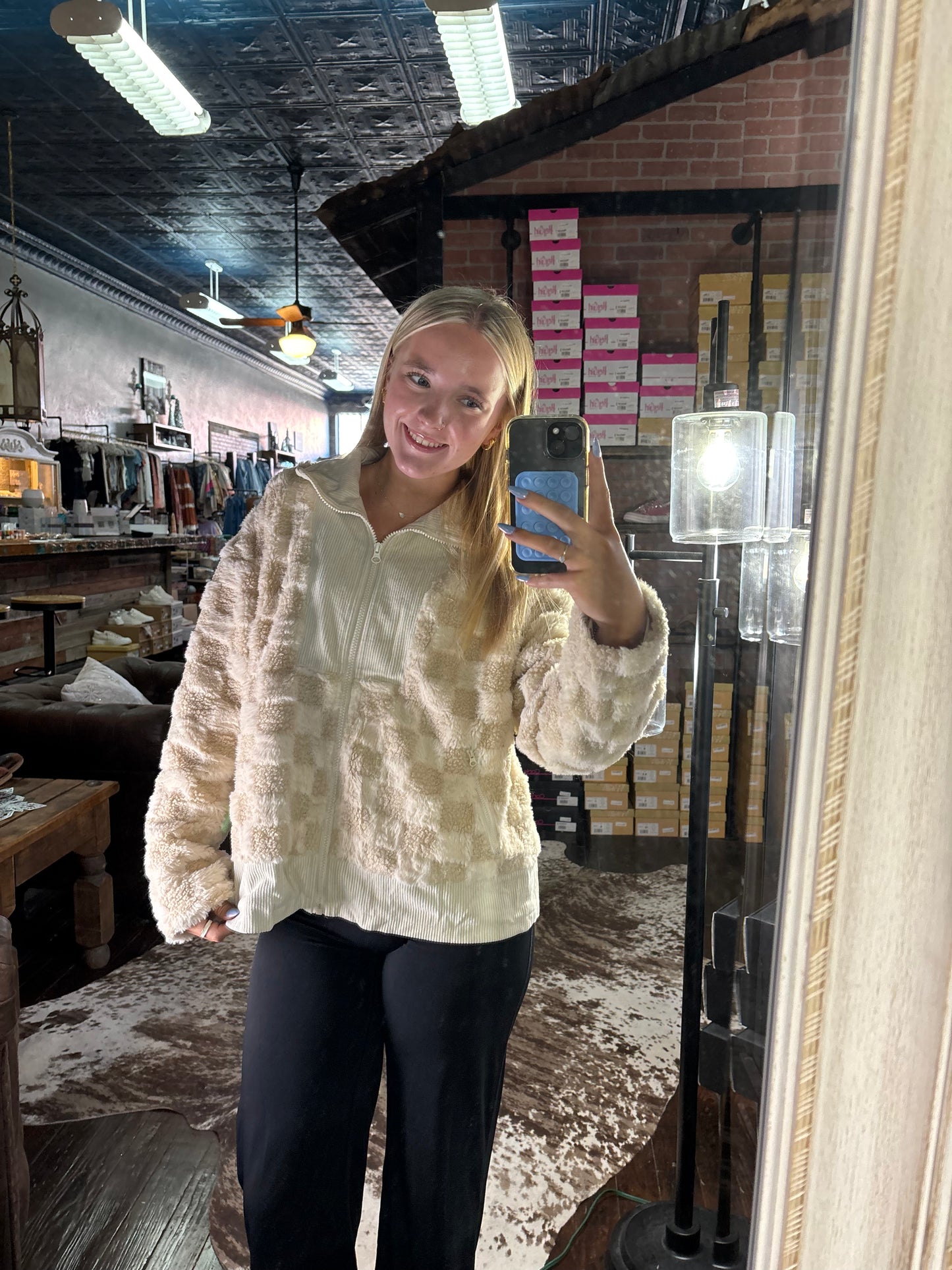 Khaki Sherpa Corduroy Jacket