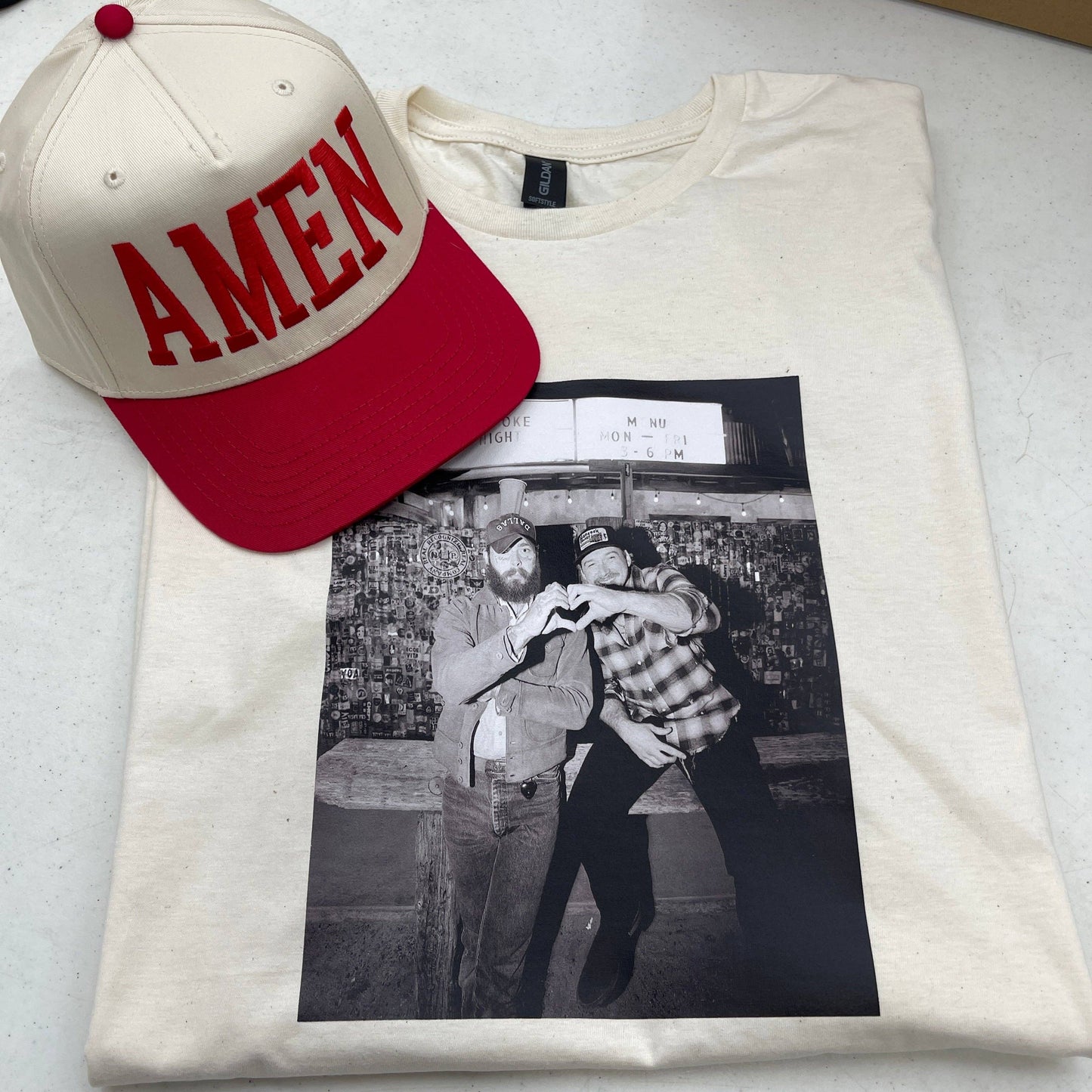 AMEN Classic Trucker Hat | Red/Tan