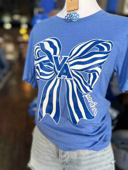 Royal Blue Striped bow