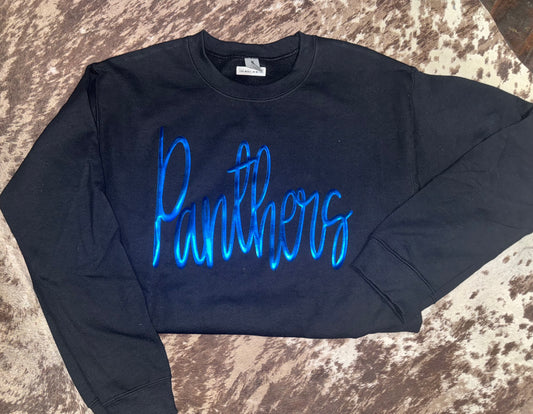 Panthers Jumbo Cursive Crew Adults