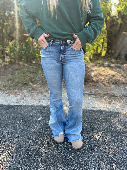 Kancan Shark Bite Flare Jeans KC9353M