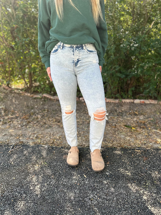 Risen RDP5756 High Rise Ankle Jean