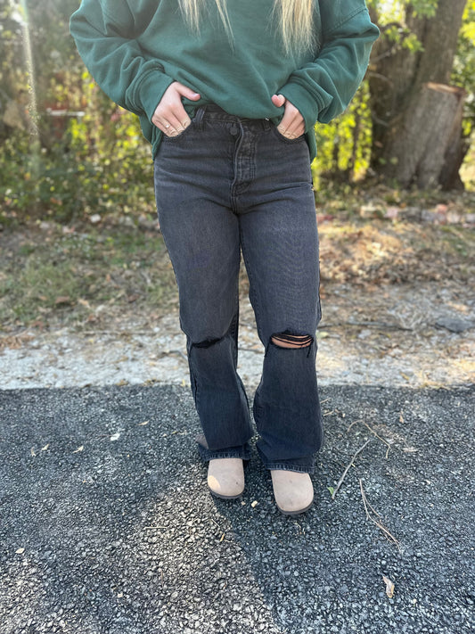 [KanCan] Montana Ultra High Rise 90's Flare Jeans Black