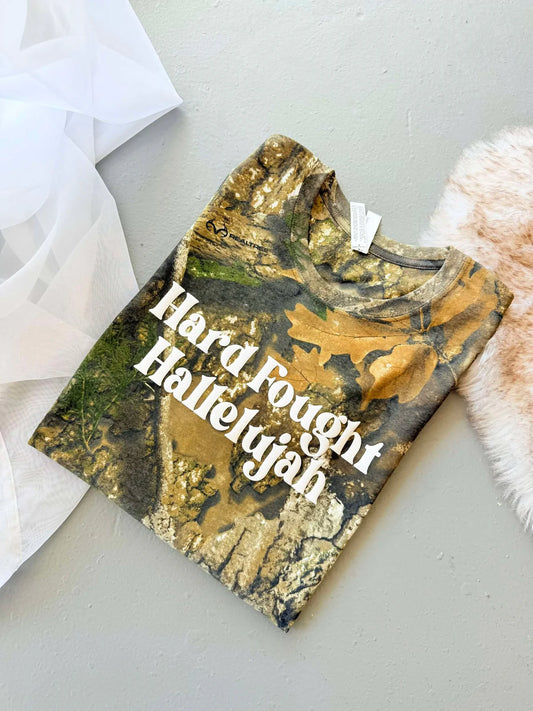 Hard Fought Hallelujah Camo Puff