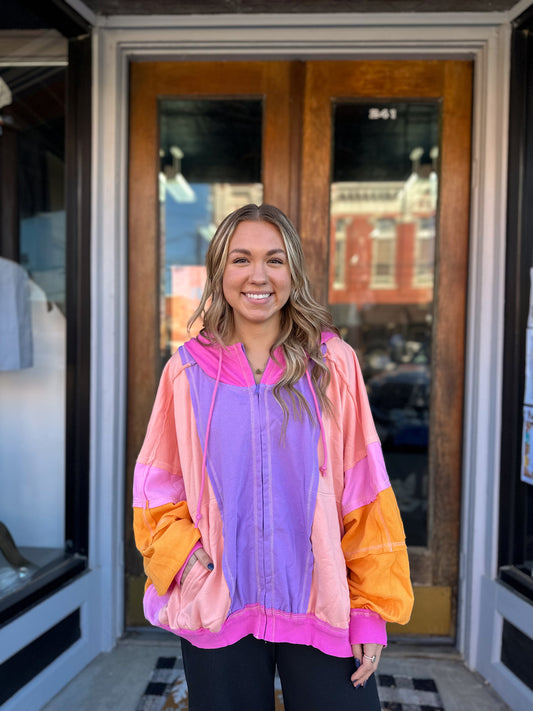 Lavendar Peach Hoodie