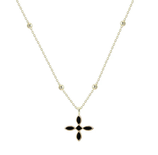 Natalie Wood designs - Enamel Cross Drop Necklace