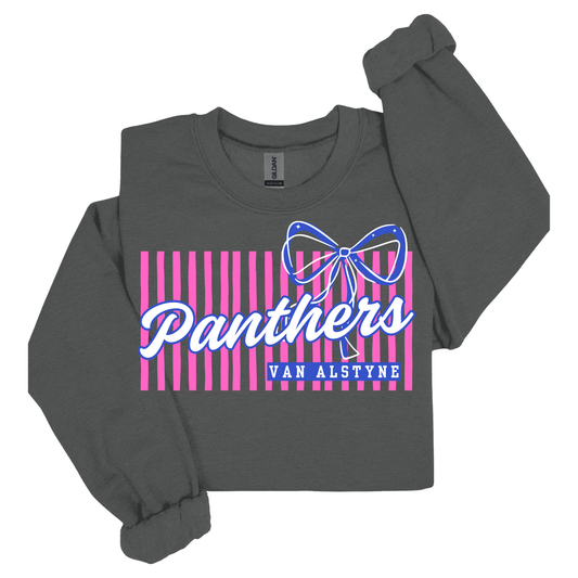 stripe bow panthers