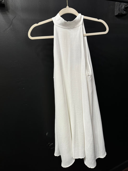White High Neck Dress