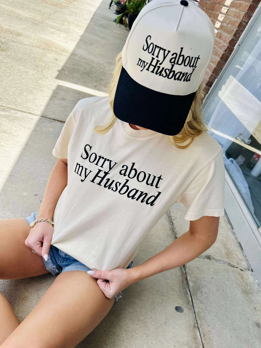Sorry About my Husband Puff Graphic Tee