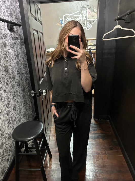 Mineral Washed terry top