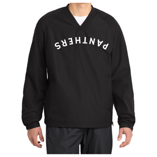 Upside down Panthers V-Neck Raglan Wind Shirt Black