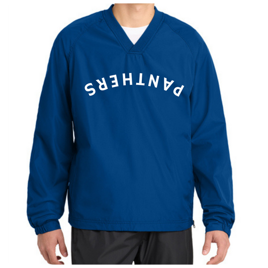 Royal V-Neck Raglan Wind Shirt Upsidedown Panther