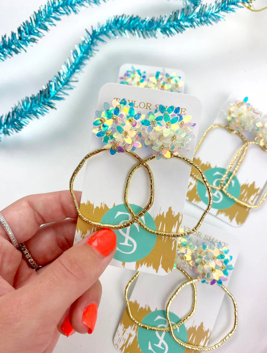 Taylor Shaye Designs - Iridescent Flower Hoops