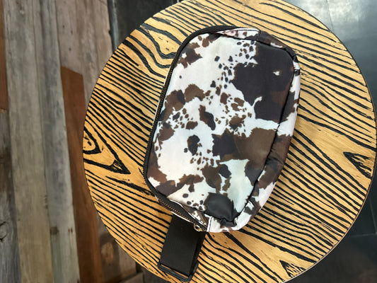 Brown Cowhide Crossbody Bag