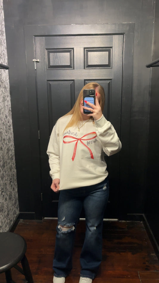 Dainty Christmas Bow Sweatshirt
