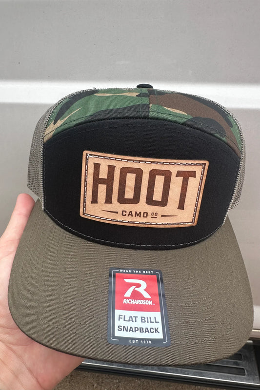 Camo Leather Patch Hat