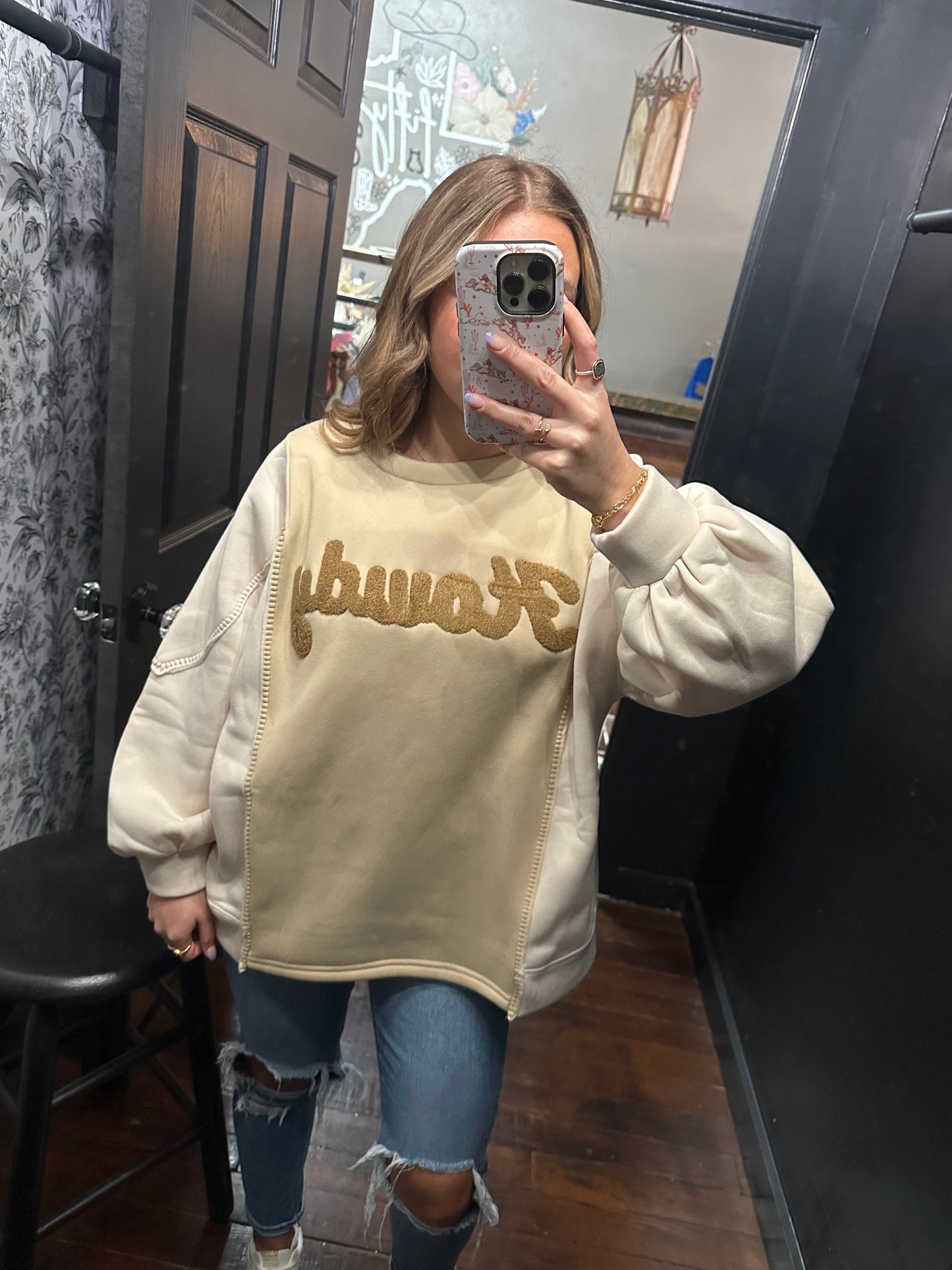 Howdy Embroidered Crew