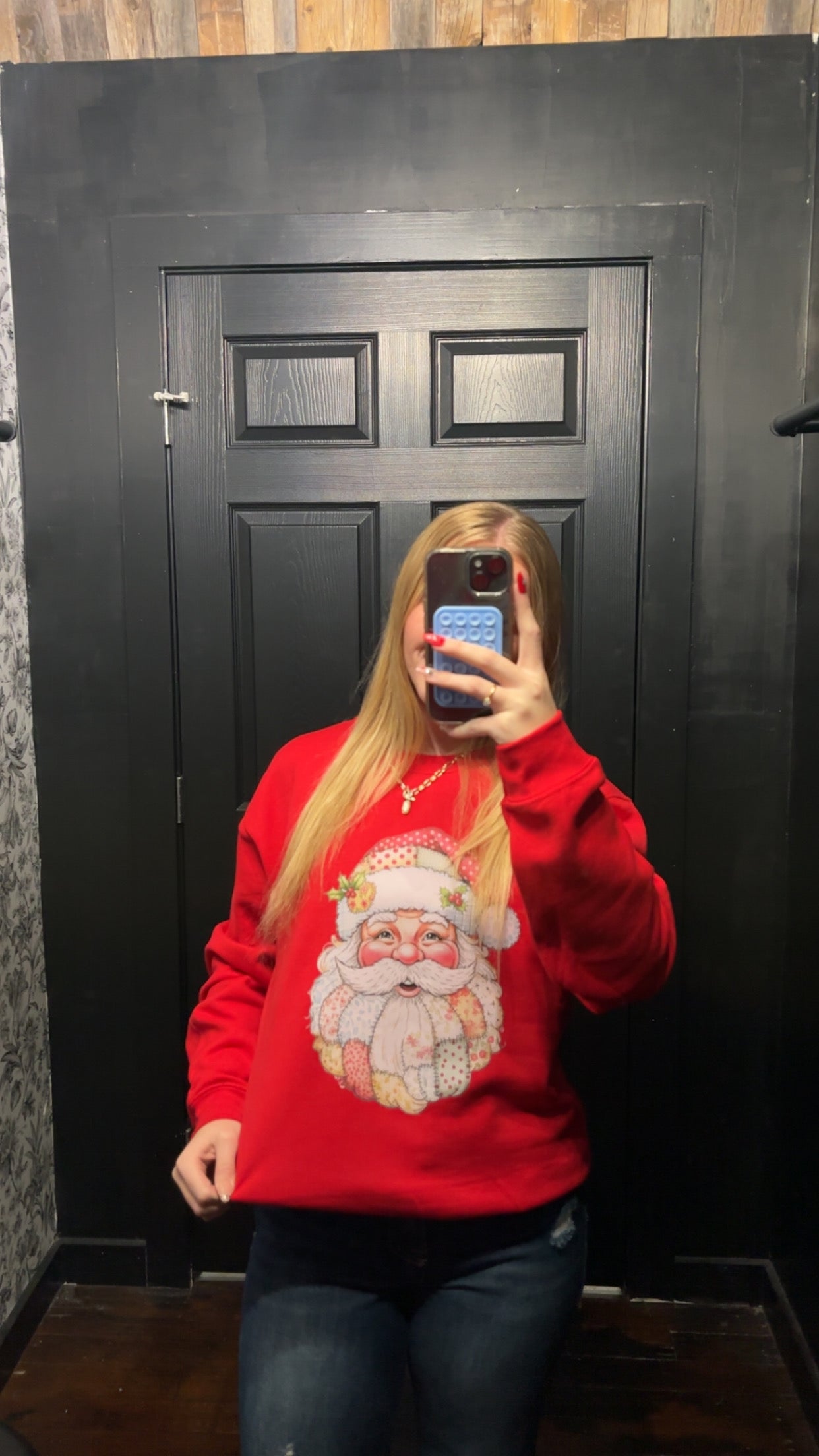 Patchwork Santa Crew