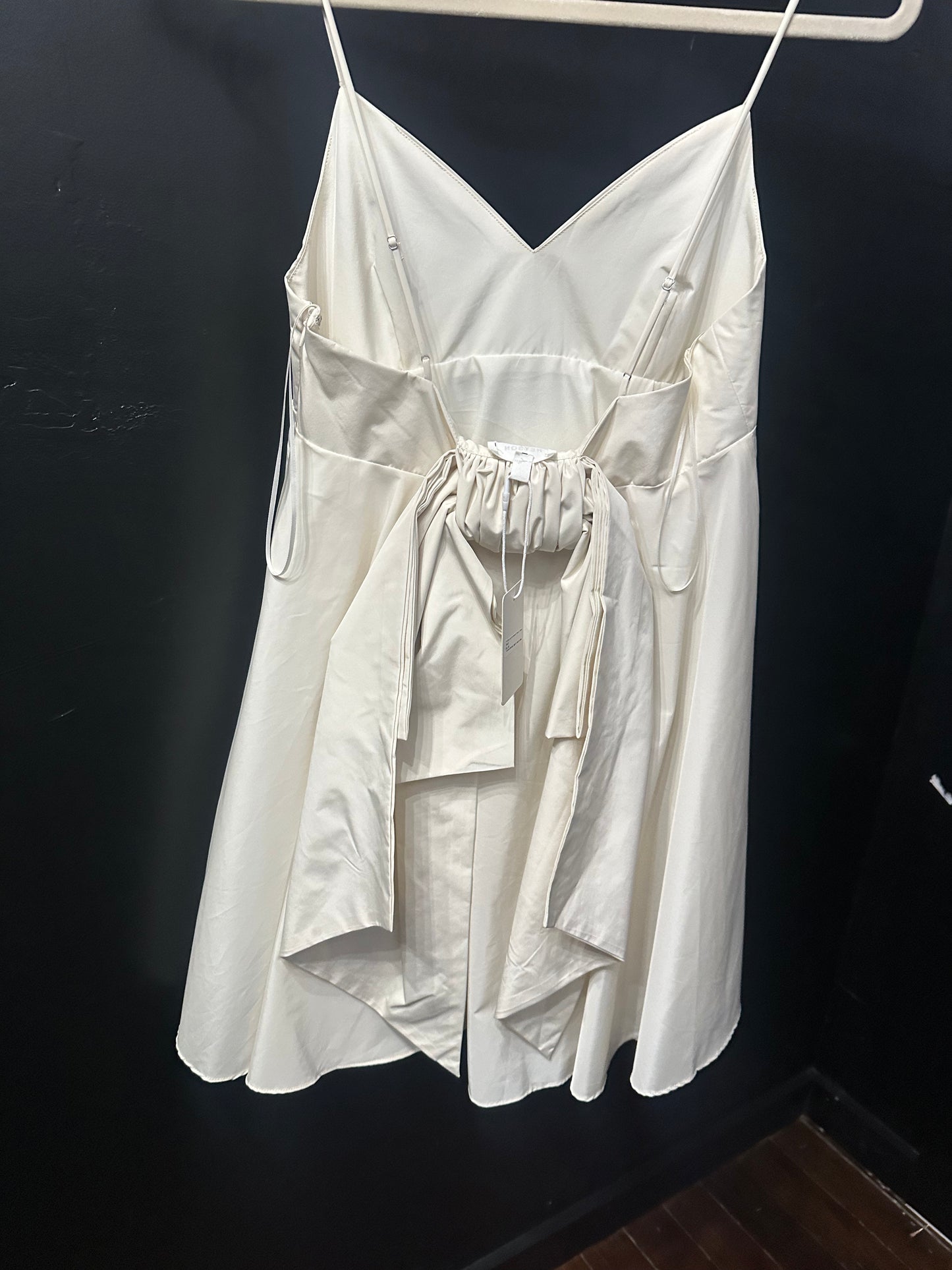Taffeta Big Bow Babydoll Dress - Cream