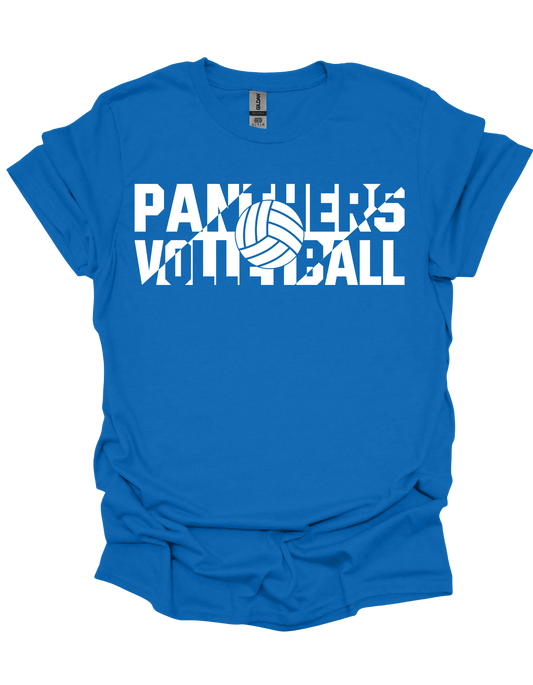 Panther Distressed Volleyball royal T-shirt