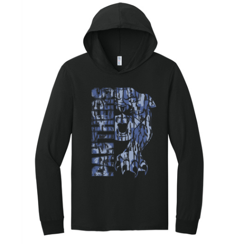Panther Camo Long Sleeve Hooded T-Shirt